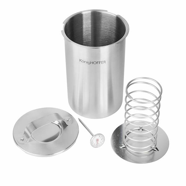Szynkowar garnek z sitkiem i szklaną pokrywą 16x21cm 1,5+4L KonigHOFFER