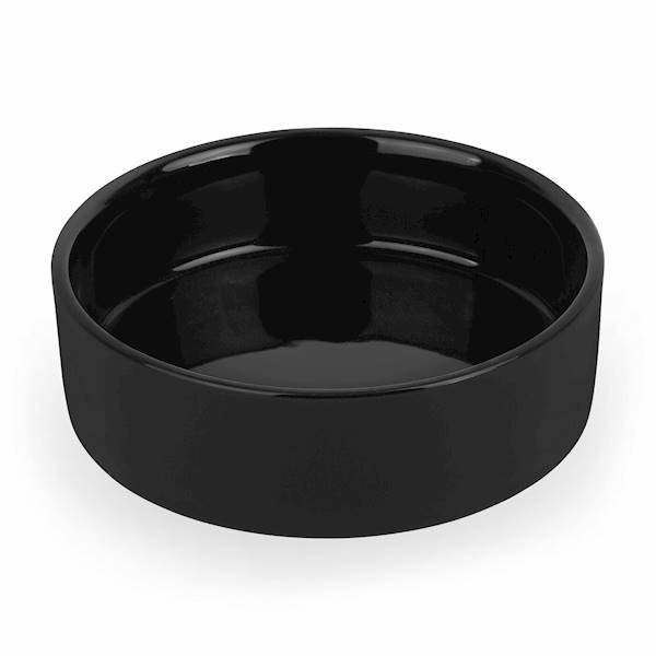 Cukiernica porcelanowa z pokrywką bambusową i łyżeczką 14,5x5cm czarna KonigHOFFER