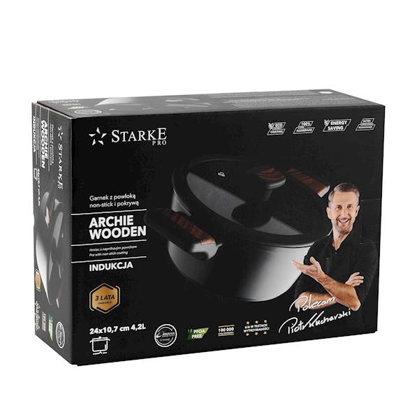 TA.STARKE ARCHIE WOODEN GARNEK+POKR.24cm 4,2L
