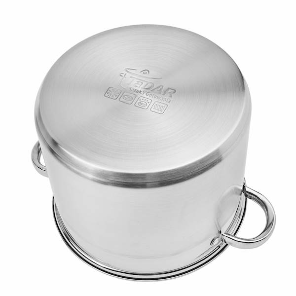 Garnek PROSTY + szklana pokrywa 34cm 20L Tadar