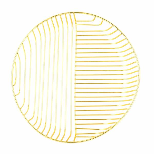 Koszyk na owoce niski okrągły Gold 30x5cm złoty W7728-1A Tadar