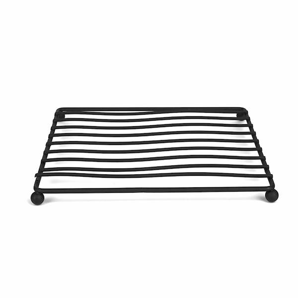 Podstawka pod garnek kwadratowa 17x17x1,5cm czarna W6410 TADAR