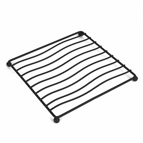 Podstawka pod garnek kwadratowa 17x17x1,5cm czarna W6410 TADAR