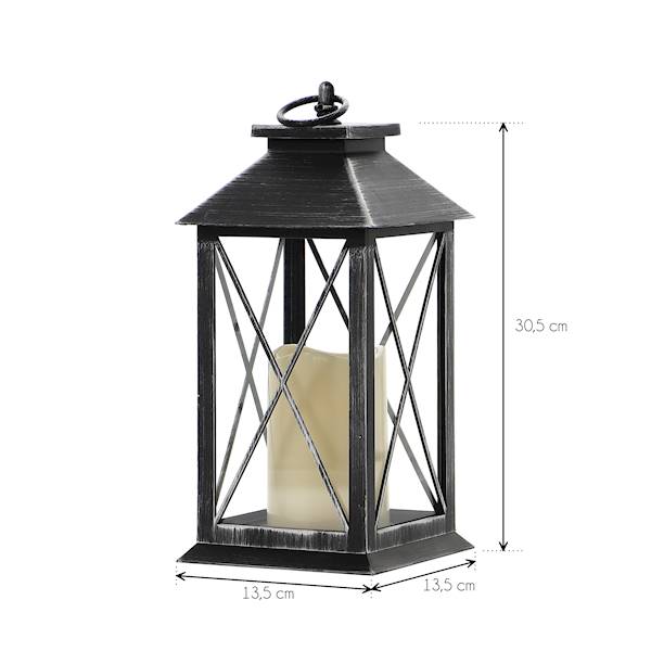 MESSA MSL053BL-S LATARNIA PLASTIK.LED CZAR+SREBRNA