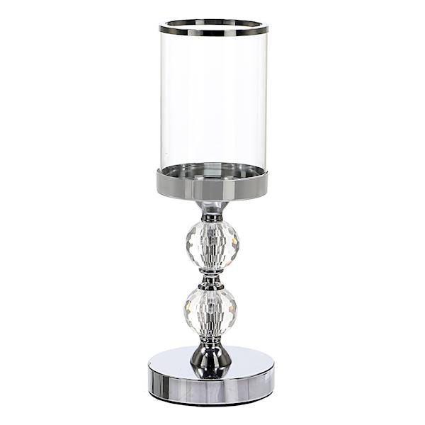MESSA MSK02 ŚWIECZNIK+KLOSZ FI=10cm H=35,5cm CHROM