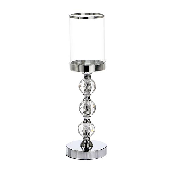 MESSA MSK03 ŚWIECZNIK+KLOSZ FI=10cm H=42cm CHROM
