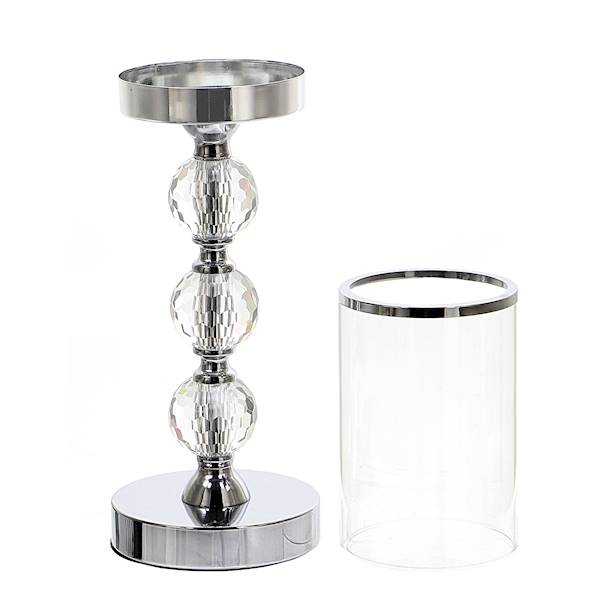 MESSA MSK03 ŚWIECZNIK+KLOSZ FI=10cm H=42cm CHROM