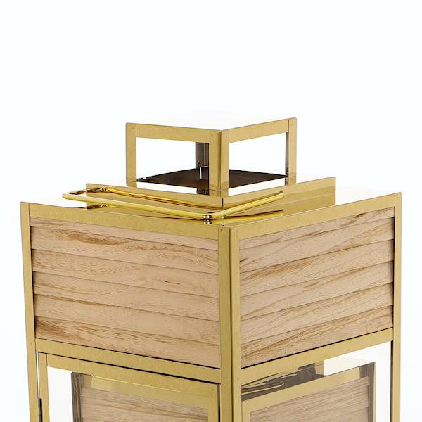 MESSA MSL2038GOLD LATARNIA DUŻA L 24x24x68cm ZŁOTA