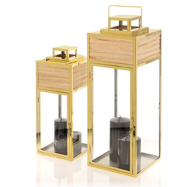 MESSA MSL2038GOLD LATARNIA DUŻA L 24x24x68cm ZŁOTA