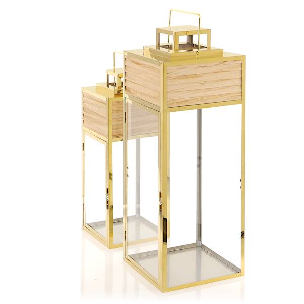 MESSA MSL2038GOLD LATARNIA DUŻA L 24x24x68cm ZŁOTA