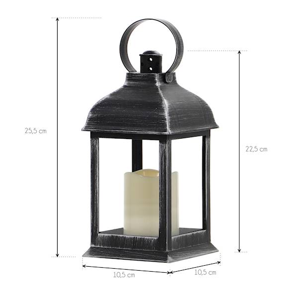 MESSA MSL050ABL-S LATARNIA PLASTIK.LED CZAR+SREBRO