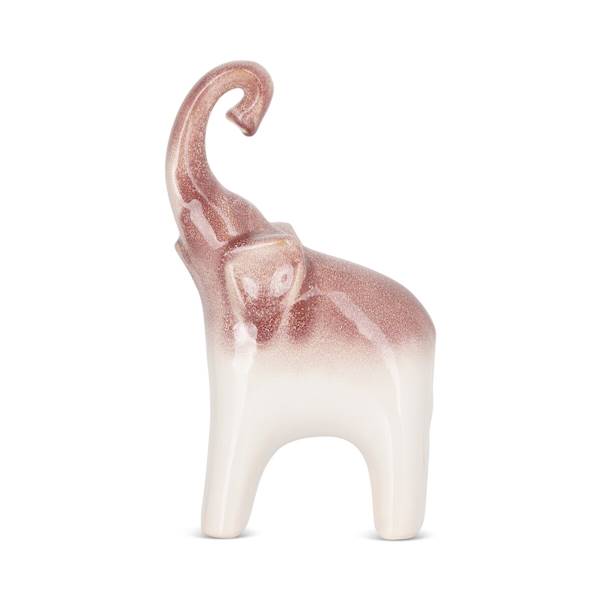 FIGURKA EVITA/FIG/01 16x7x27cm SŁOŃ BIAŁO/RÓŻOWY 402396 EUROFIRANY