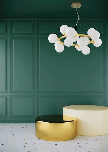 Lampa wisząca MARSIADA 6033-15 W15 złota 15xG9 LUMINA DECO