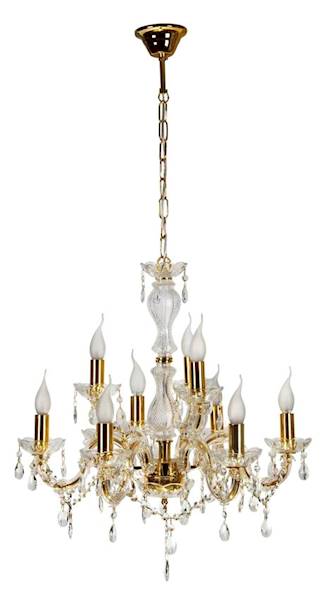Lampa wisząca Maria Teresa 9x40W E14 złota CANDELLUX 39-95841
