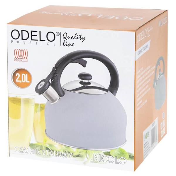 Czajnik stalowy 2,0L NICOLO szary OD2079 ODELO