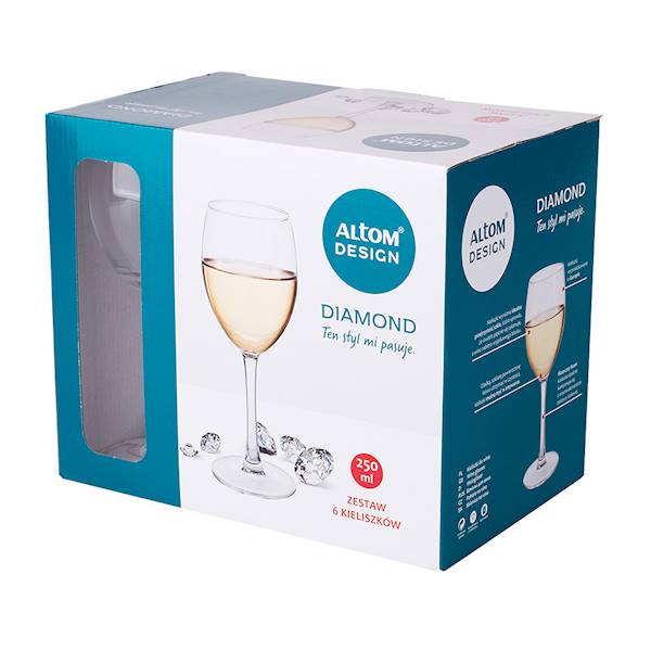 DIAMOND komplet 6 kieliszków do białego wina 250ml 0102003133 ALTOM