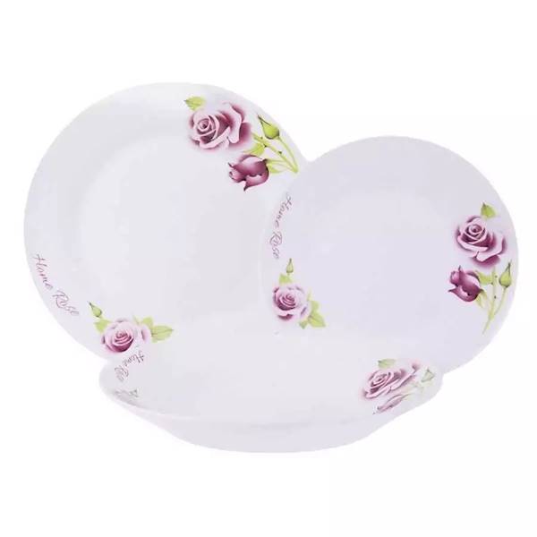 Zestaw talerzy HOME ROSE 18el. 23/23/19cm OD1575 ODELO