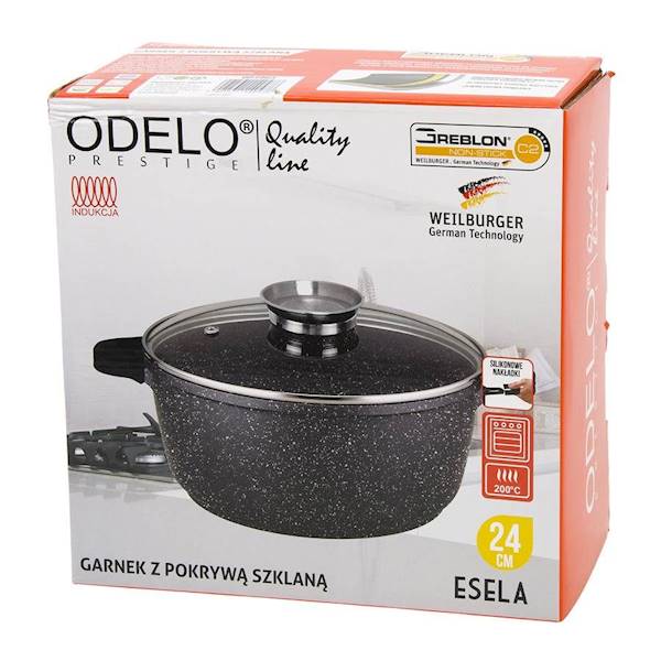 Garnek ESELA okrągły 24/11cm Greblon OD1983 ODELO