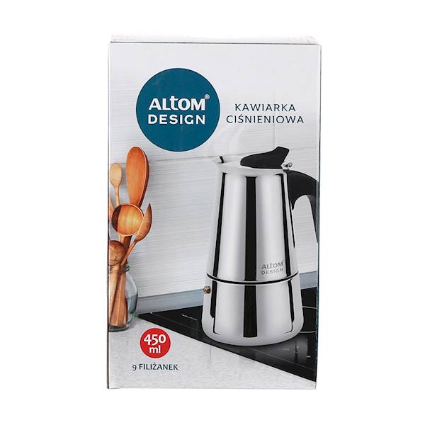 KAWIARKA stalowa chromowa 450ml na 9 filiżanek 020402320 ALTOM