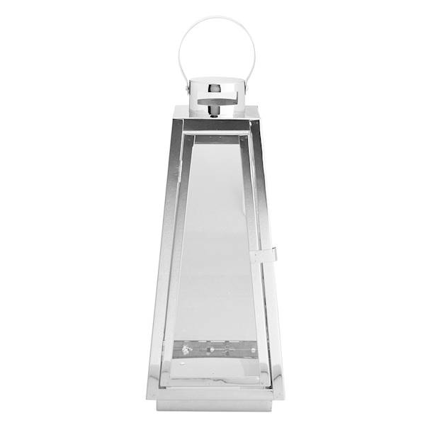 LATARNIA metalowa stożkowa 17x16x38,5cm chromowa 1704001201 ALTOM