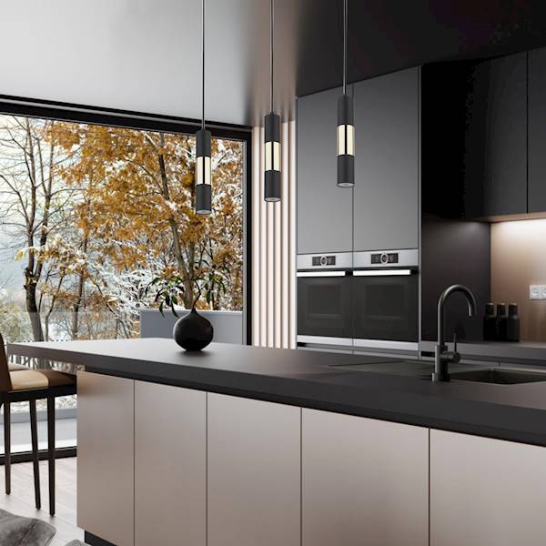 TK.4757 OPR. VIVIEN BLACK/GOLD WISZĄCA 3xGU10