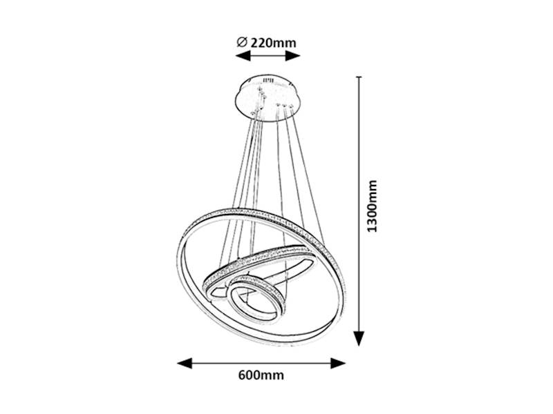 LAMPA WISZĄCA AVALON LED75W 4000K ALUMINIUM 2230 RABALUX