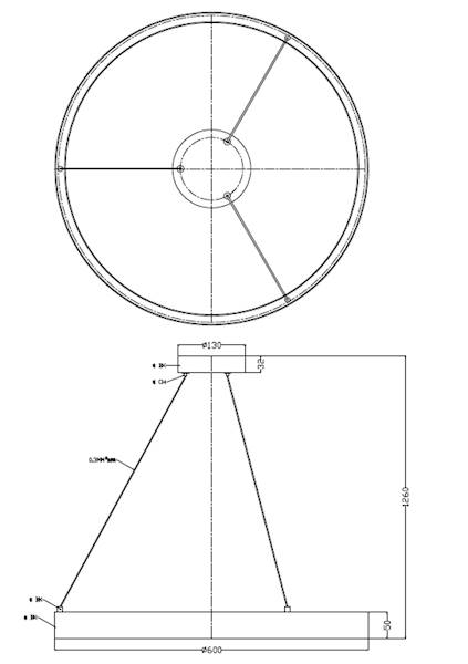 TRIANGLE-MIDWAY ring 35W LP-033/1P S BK czarny 3000K Light Prestige