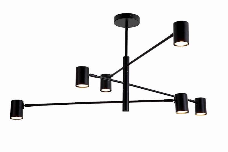 SNOW 6xGU10 LP-731/6P BK oprawa wisząca czarna Light Prestige