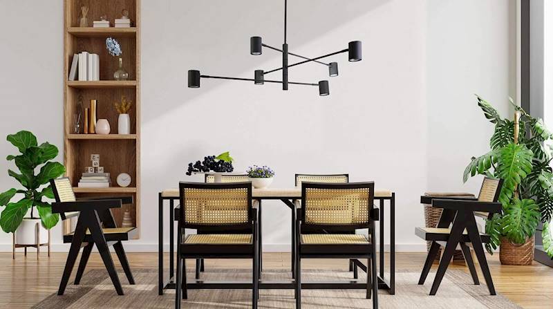 SNOW 6xGU10 LP-731/6P BK oprawa wisząca czarna Light Prestige