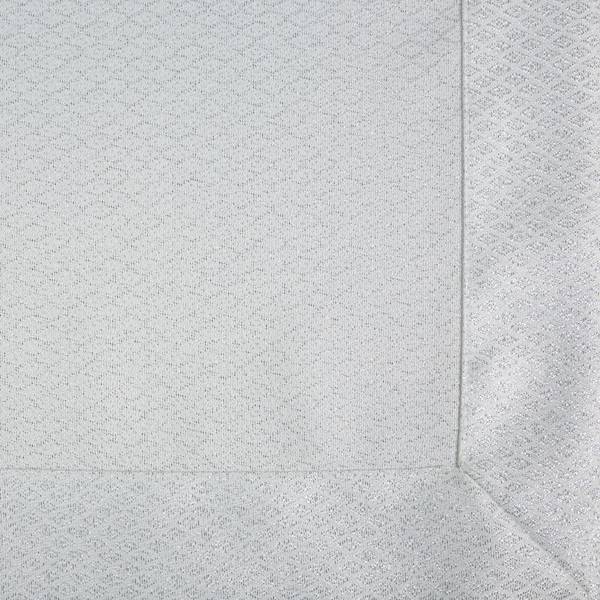 EU.OBRUS JULIA 145X300 391172 BIAŁY+SREB. NITKA