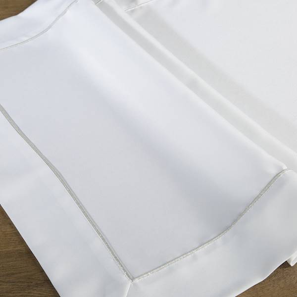BIEŻNIK MADELE 40x200 BIAŁY+SREBRNA LAMÓWKA 382226 EUROFIRANY