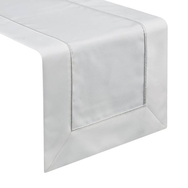 BIEŻNIK MADELE 40x200 BIAŁY+SREBRNA LAMÓWKA 382226 EUROFIRANY