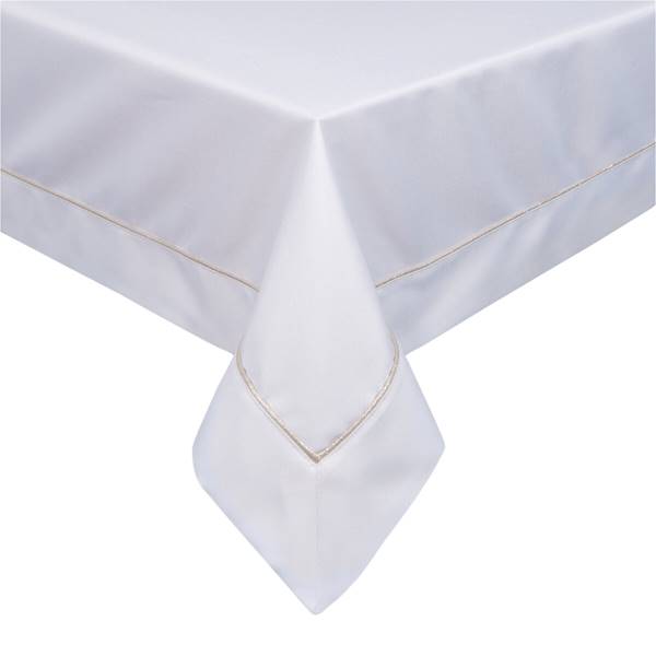 OBRUS MADELE 145x300 BIAŁY+ZŁOTA LAMÓWKA 386403 EUROFIRANY