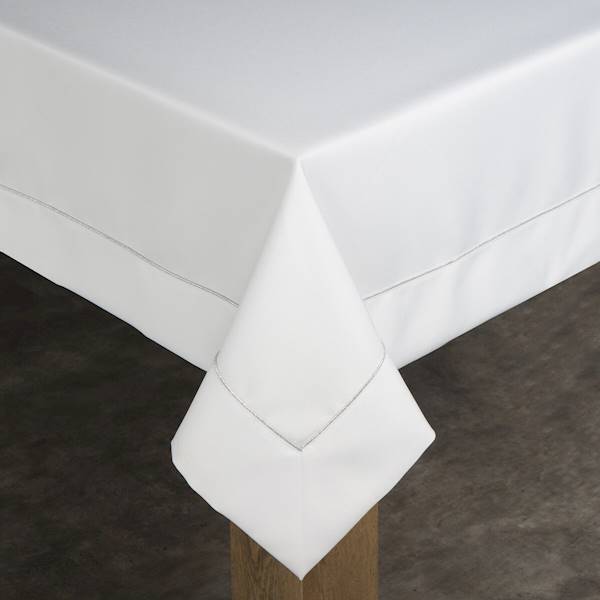 OBRUS MADELE 145x400 BIAŁY+SREBRNA LAMÓWKA 371355 EUROFIRANY