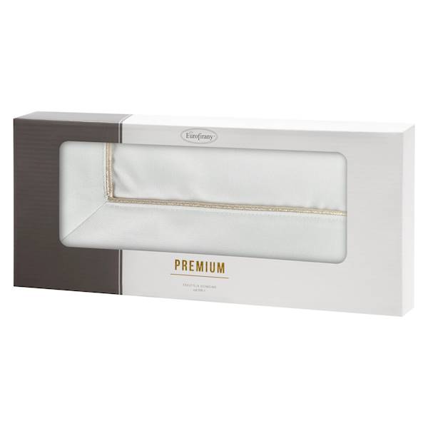 BIEŻNIK MADELE 40x180 BIAŁY+ZŁOTA LAMÓWKA 386394 EUROFIRANY