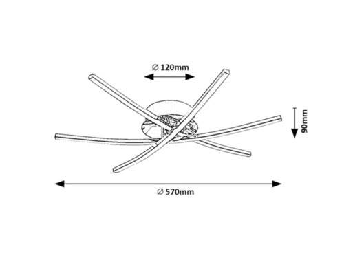 CYCLONE LAMPA SUFITOWA CHROM LED 21W 4000K 4606 RABALUX