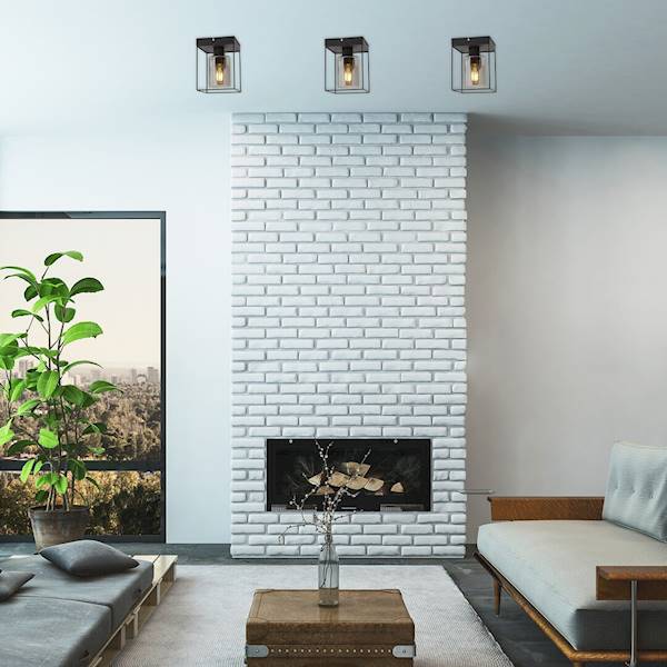 CHADWICK LAMPA SUFITOWA CZARNA KLATKA 1xE27 71031 RABALUX