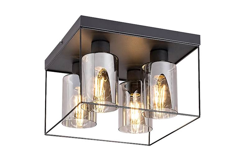 CHADWICK LAMPA SUFITOWA KLATKA CZARNA 4xE27