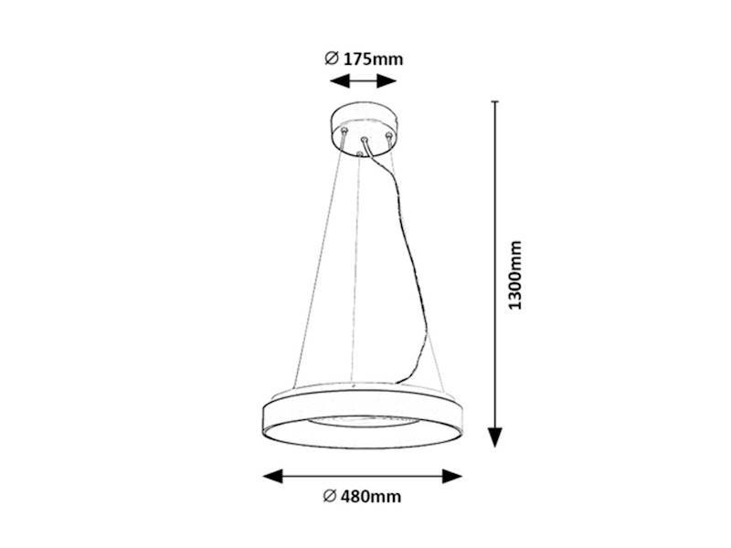 CEILO LAMPA WISZĄCA Z PILOTEM LED 38W 48cm 3000-6500K 72001 RABALUX