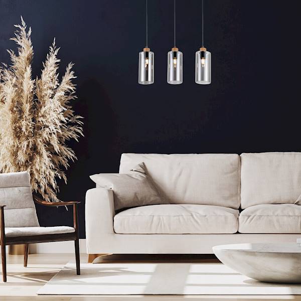 TANNO LAMPA WISZĄCA GRAFIT/IMITACJA DREWNA 3xE27 72123 RABALUX
