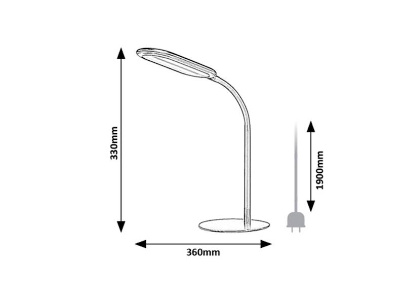 ADELMO LAMPA BIURKOWA CZARNA LED10W 33cm 74007 RABALUX