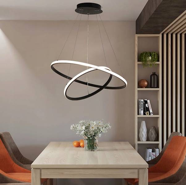LAMPA WISZĄCA LED 49W 4000K CZARNA 6778 2140 SMART