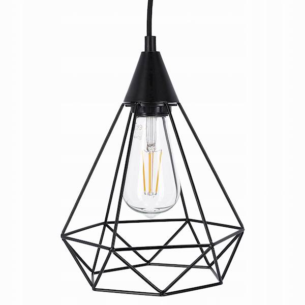 SMART LAMPA WISZ.DIAMENT 6763 Y309 BK 1xE27 CZARNA
