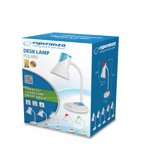 ESPERANZA LAMPKA BIUR.POLARIS E27 ELD111K CZARNA