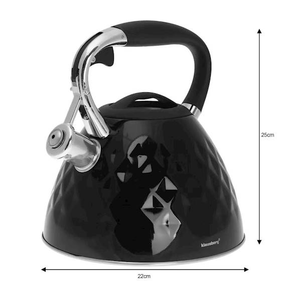 KLAUSBERG CZAJNIK 3,0L KB7455 CZARNY