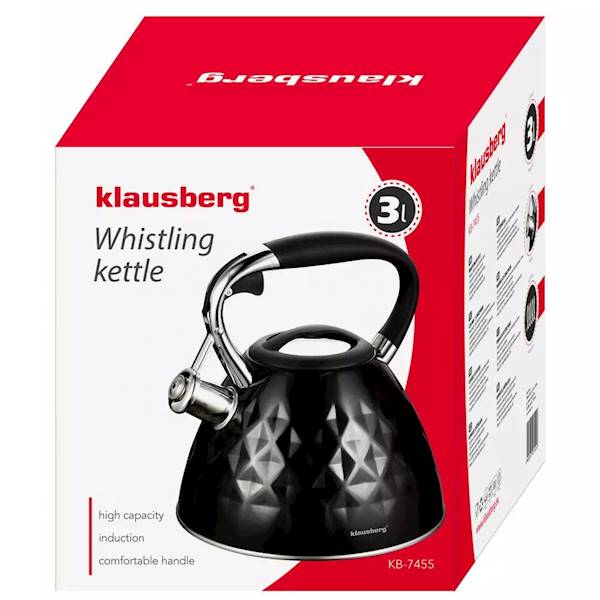 KLAUSBERG CZAJNIK 3,0L KB7455 CZARNY