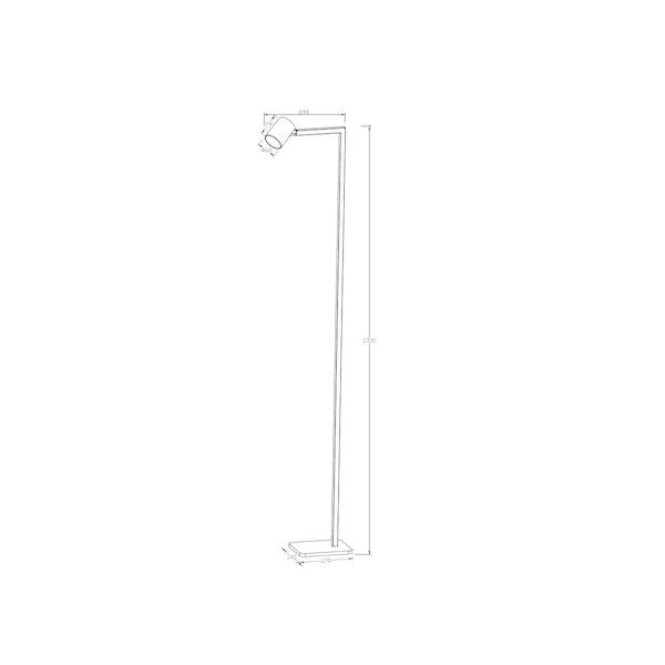 LP.SNOW 1xGU10 LP-731/1F BK LAMPA PODŁ CZARNA