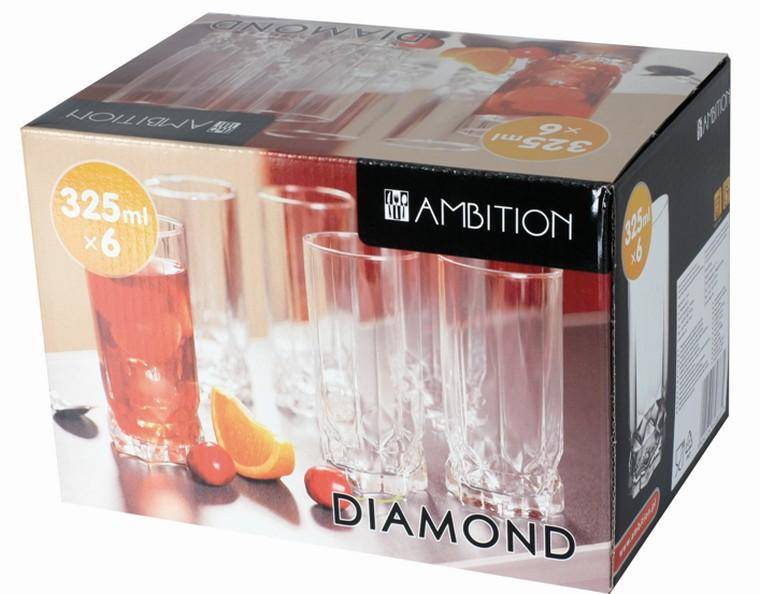 AMBITION DIAMOND 6 SZKLANEK 325ml 41442 64683