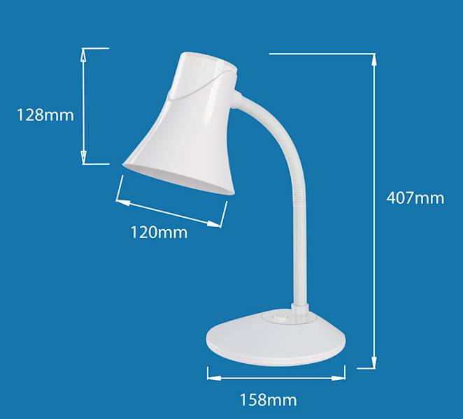 ESPERANZA LAMPKA BIUR.POLARIS E27 ELD111W BIAŁA