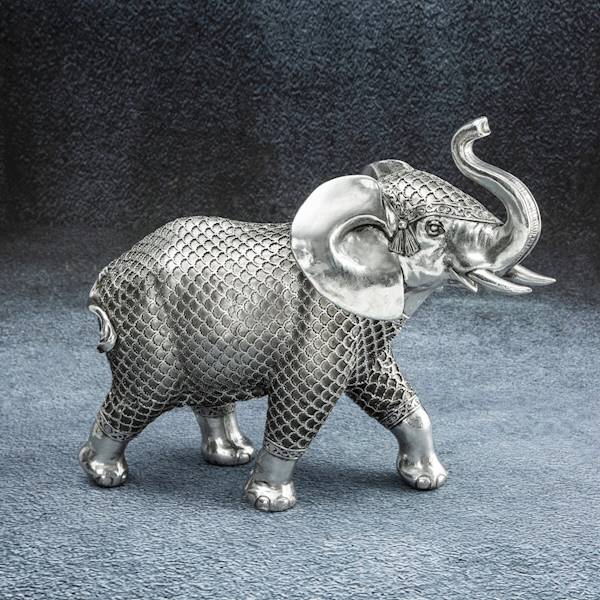 EU.FIGURA EVAN/FIG/04 30x13x26 SREBRNY SŁOŃ 440184